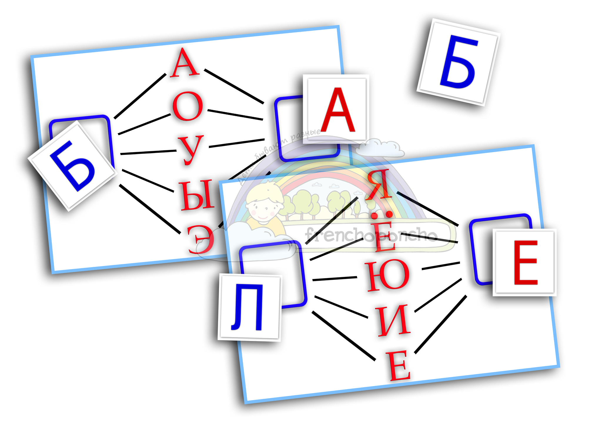 Конструктор Слогов. Развивающие пособия на липучках Frenchoponcho (Френчопончо)