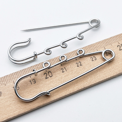 Основа для броши-булавки, сталь, 3 петли, размер 64*14 мм, цена за 1 шт