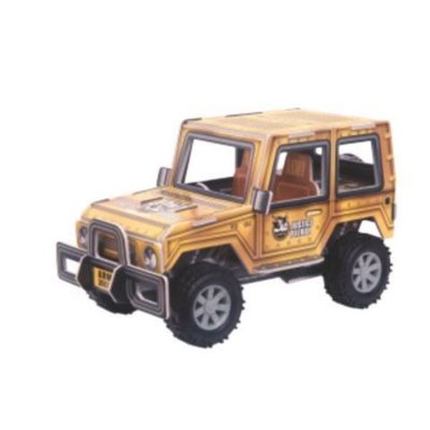 Конструктор 3D Action Puzzle (Экшн Пазл)"Джип XL", цвет коричневый