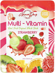 Маска тканевая для лица Grace Day Multi-vitamin Strawberry Mask Pack с поливитаминами и экстрактом клубники 27 мл
