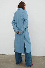 Пальто daddy женское, голубой