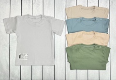 Фуфайка однотонная д/детей к/рукав (интерлок лапша)