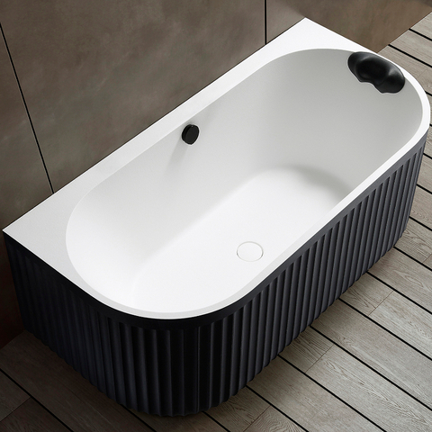 Abber Leipzig AM9916BW Ванна из искусственного камня,170x80x63, цвет: черно-белый матовый