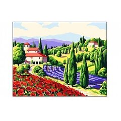 Рыжий Кот/Творчество/Картина//Палитра. Холст с краск.40х50 см по номер. в пленке (24цв.) Чаепитие за интересной книгой./Х-1030