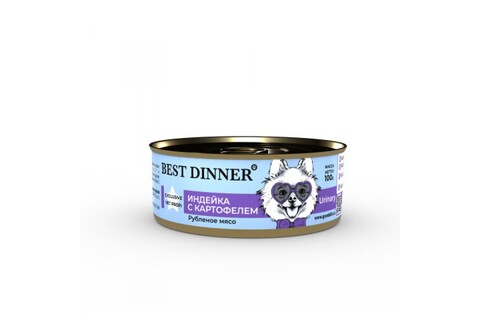 Best Dinner Urinary консервы для собак (индейка с картофелем) 100 гр