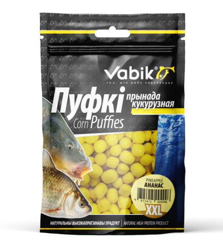 Приманка Vabik CORN PUFFIES XXL Ананас ( заказ от 5 шт) 6-8 мм