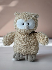 Мягкая игрушка Gulliver сова «Луша», цвет бежевый, 18 см