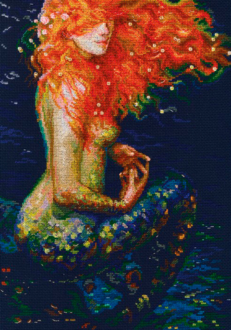 Название по-английски:    Red mermaid¶Название по-русски:    Рыжая русалка¶Размер кадра, см:    25,5