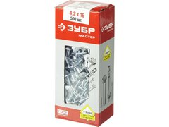 ЗУБР ПШМ-С 9003, 16 х 4.2 мм, белый, 500 шт, саморез с пресс-шайбой и сверлом (300211-42-016-9003)