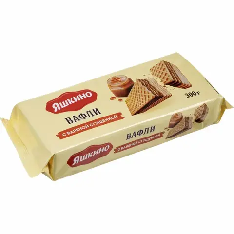 Вафли Яшкино с вар сгущенкой 300г, шт