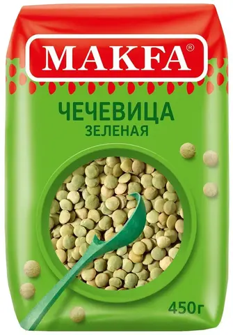 Чечевица Макфа зеленая 450г, шт