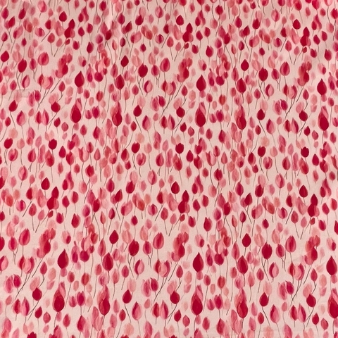 РОЗОВЫЕ БУТОНЫ, АКВАРЕЛЬ - 100% ХЛОПОК