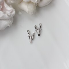 Подвеска Лобстер 15*9 мм, родий, П139