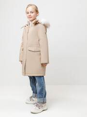 пальто  для девочки  ВК 38107/9 ГР