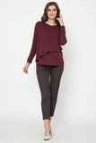 Лонгслив для беременных и кормящих 12206 бордовый
