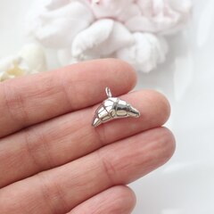 Подвеска Круассан 18*12 мм, родий, П319