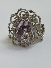 Аметист  (кольцо из серебра)