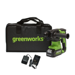 Перфоратор Greenworks GD24SDS2 24V (2,0 Дж) аккумуляторный, без АКБ и ЗУ