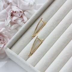 Швензы удлинённые 30*2 мм с английским замком, позолота, Ш121