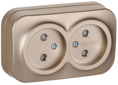 GLORY Роз. 2-я без з/к с з/ш о/у 10А РСш22-2-ХШм шам. м. IEK