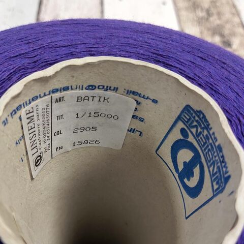 Смесовка с кашемиром (8%) LINSIEME BATIK 1/15 фиолетово-синий