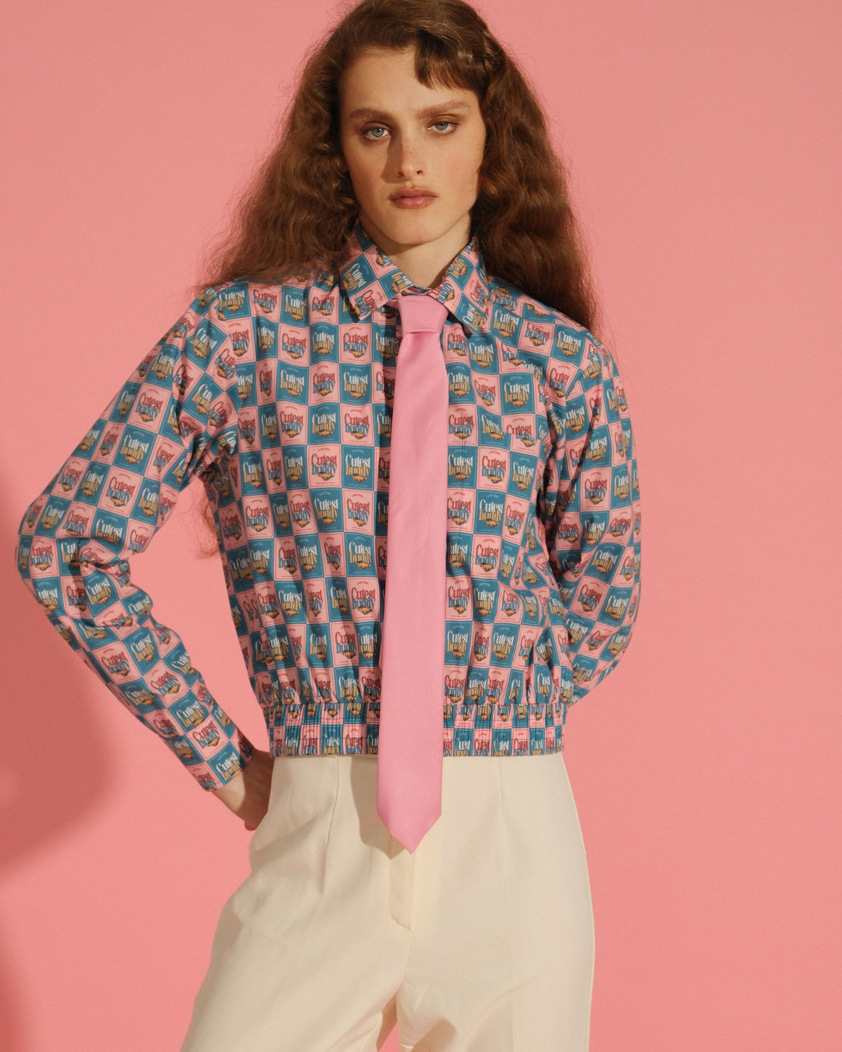 Рубашка с резинкой на поясе