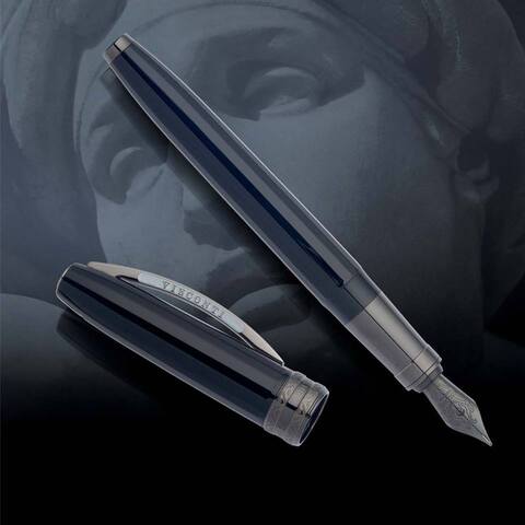 Ручка эко-роллер Visconti Michelangelo Back to Black, F (VS-296TB-02)