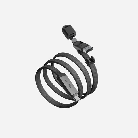 Кабель Energea Sheath 2 в 1, USB-C to Lightning / USB-C, 60W 1.2M, Темно-серый | Gunmetal