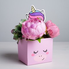 Коробка для цветов с топпером «Чудо»