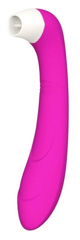 Розовый клиторальный стимулятор Snello с функцией вибратора - 19,6 см. - САТИСФАКЕР FNBS1026P