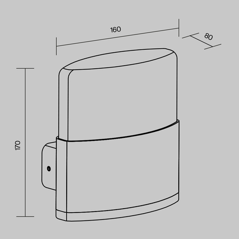 Уличный настенный светодиодный светильник Maytoni Rom O442WL-L12GF3K1