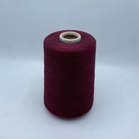 Бобинная пряжа (пр.Италия), art-Nebraska , 2/115 5750/100гр. 55%Шелк 45%Хлопок , цвет-Марсала, арт-28287