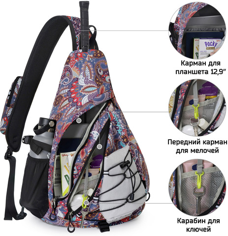 Картинка рюкзак однолямочный Nevo Rhino 9070 Ethnic style - 3