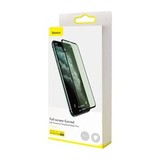 Защитное стекло 3D на весь экран 0,3мм Baseus (SGAPIPH65S-IA01) для iPhone 11 Pro Max (Anti Blue Light) (в упаковке 2 шт) (Черная рамка)