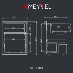 Компрессорный автохолодильник Meyvel AF-DB65 (Двухкамерный, 12V/24V, 110V/220V опционально, 65л)