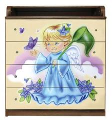 КДП 80/4-09  Комод с трансфор. крышкой АНГЕЛОЧЕК new (орех)