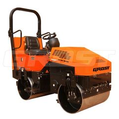 Виброкаток GROST VR1700H двухвальцовый бензиновый - [1480 кг / Honda GX630]