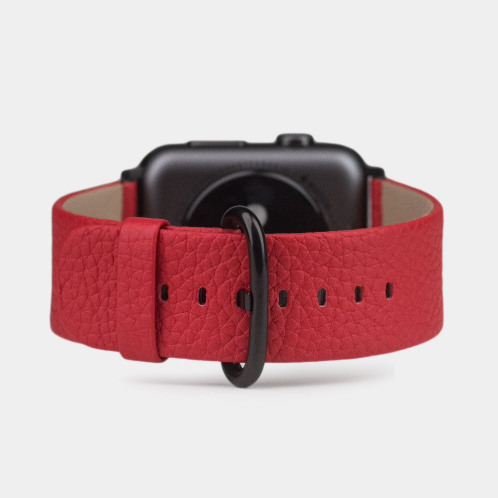 Ремешок кожаный для Apple Watch 40/41mm Classic красного цвета