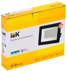 Прожектор СДО 06-50 светодиодный черный IP65 4000 K IEK LPDO601-50-40-K02