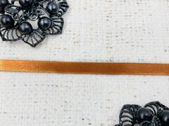 Лента атласная, ш. 0,5 см, тёмно-рыжий