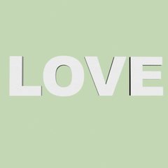 5 Надпись "LOVE" шрифт Arial