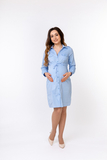 Платье для беременных 05529 голубой