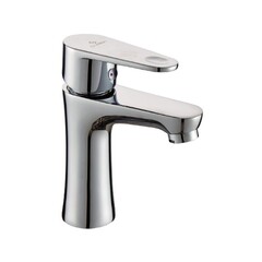 Смеситель СЛАВЕН СЛ-ОД-Л10 серия Коттедж для умывальника, однорычажный, картридж 35мм, цанга/гайка, гибкая подводка 50мм, короткий излив