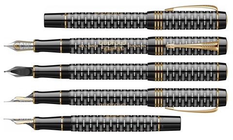 Ручка перьевая Parker Duofold 100th Anniversary LE, Black GT, M (2123546)