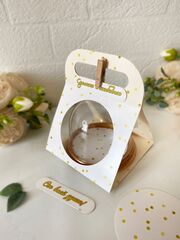 Сумочка для купола золотисто-бежевый горошек