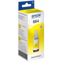 Чернила желтые Epson для  L100, L110, L120, L1300, L200, L210, L300, L350, L355, L550, L486 (70 мл) C13T66444A