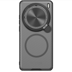 Чехол прозрачный тонированный (Transparent Black) от Nillkin с металлической крышкой и MagSafe на Vivo X200 Pro, серия CamShield Prop Magnetic Case