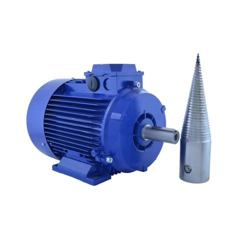 Набор для сборки дровокола: двигатель + конус морковка Ø 75 мм