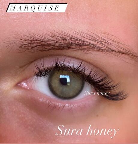 Медовые линзы с окантовкой на 12 месяцев Marquise sura Honey  / Линзы в стиле Acuvue define