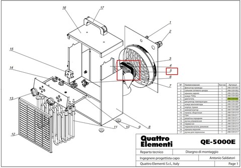 Двигатель эл. переменного тока QUATTRO ELEMENTI QE-5000E (248-559-005)